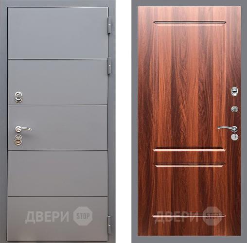Входная металлическая Дверь Стоп АРТ ГРАФИТ ФЛ-117 Итальянский орех в Лосино-Петровский
