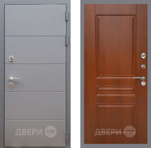 Входная металлическая Дверь Стоп АРТ ГРАФИТ ФЛ-243 Итальянский орех в Лосино-Петровский