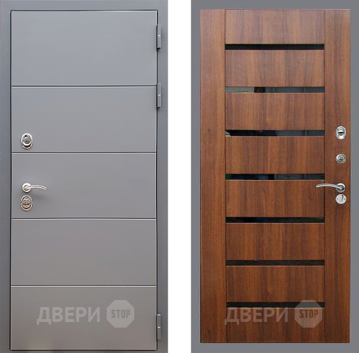 Входная металлическая Дверь Стоп АРТ ГРАФИТ СБ-14 Орех бренди в Лосино-Петровский