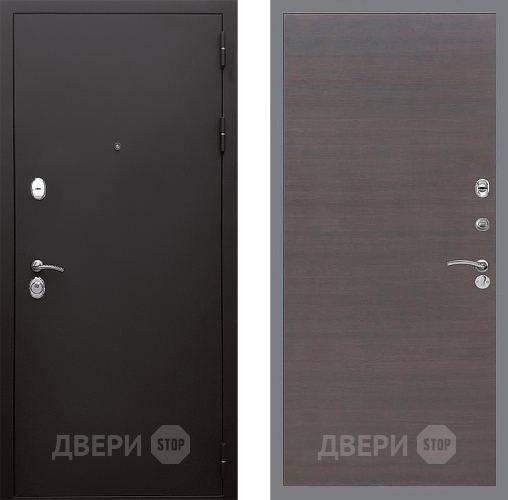 Входная металлическая Дверь Стоп КЛАССИК Шагрень Гладкая венге поперечный в Лосино-Петровский