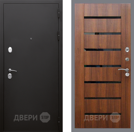 Входная металлическая Дверь Стоп КЛАССИК Шагрень СБ-14 Орех бренди в Лосино-Петровский