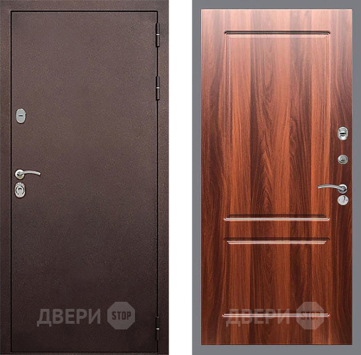 Входная металлическая Дверь Стоп КЛАССИК Медь ФЛ-117 Итальянский орех в Лосино-Петровский