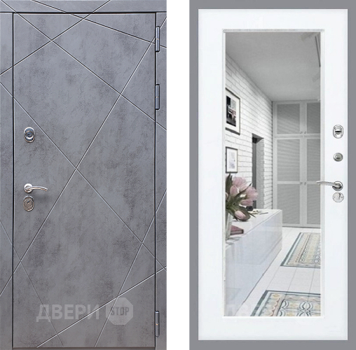 Входная металлическая Дверь Стоп Лучи Зеркало Силк Сноу в Лосино-Петровский