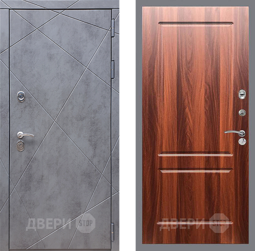 Входная металлическая Дверь Стоп Лучи ФЛ-117 Итальянский орех в Лосино-Петровский