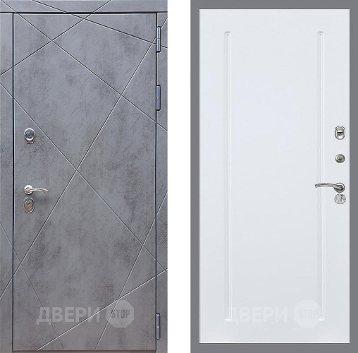 Входная металлическая Дверь Стоп Лучи ФЛ-68 Силк Сноу в Лосино-Петровский