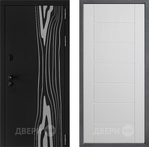 Входная металлическая Дверь Дверной континент ДК-12 ФЛ-Лайн Белое дерево в Лосино-Петровский