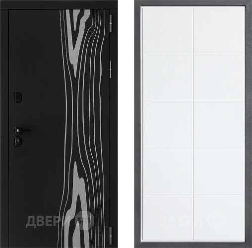 Входная металлическая Дверь Дверной континент ДК-12 ФЛ-Кватро Белое дерево в Лосино-Петровский