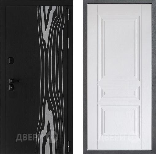 Входная металлическая Дверь Дверной континент ДК-12 ФЛ-243 Альберо Браш серебро в Лосино-Петровский