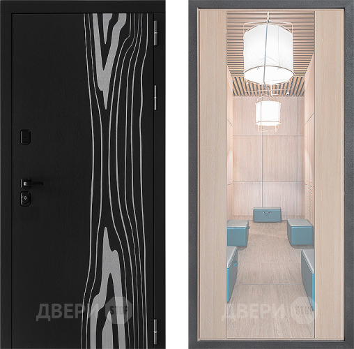 Дверь Дверной континент ДК-12 ФЛЗ-1 Зеркало Капучино в Лосино-Петровский