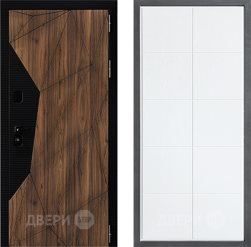 Входная металлическая Дверь Дверной континент ДК-11 ФЛ-Кватро Белое дерево в Лосино-Петровский