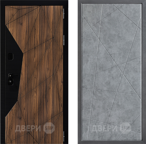 Входная металлическая Дверь Дверной континент ДК-11 ФЛ-655 Бетон серый в Лосино-Петровский
