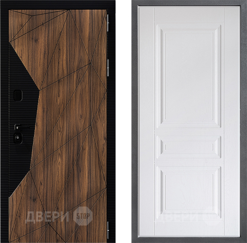 Входная металлическая Дверь Дверной континент ДК-11 ФЛ-243 Альберо Браш серебро в Лосино-Петровский