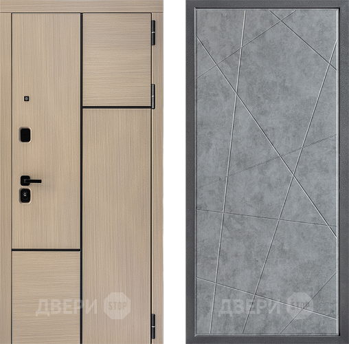 Входная металлическая Дверь Дверной континент ДК-14 ФЛ-655 Бетон серый в Лосино-Петровский