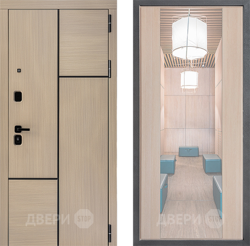 Дверь Дверной континент ДК-14 ФЛЗ-1 Зеркало Капучино в Лосино-Петровский