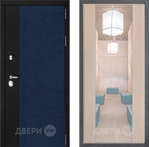 Входная металлическая Дверь Дверной континент ДК-9 ФЛЗ-1 Зеркало Капучино в Лосино-Петровский