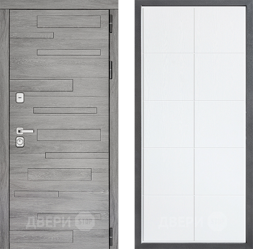 Входная металлическая Дверь Дверной континент ДК-10 ФЛ-Кватро Белое дерево в Лосино-Петровский