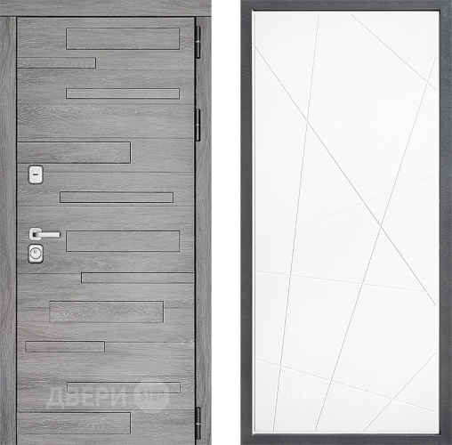 Входная металлическая Дверь Дверной континент ДК-10 ФЛ-655 Белый софт в Лосино-Петровский