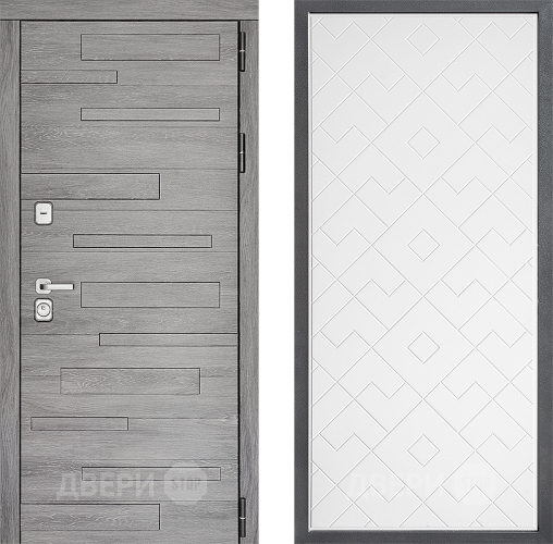 Входная металлическая Дверь Дверной континент ДК-10 ФЛ-Тиффани Белый софт в Лосино-Петровский