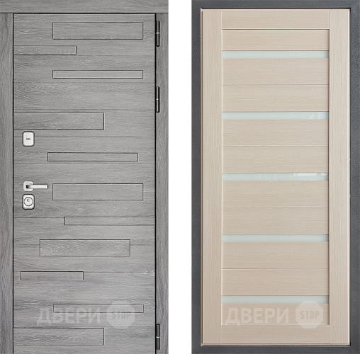 Входная металлическая Дверь Дверной континент ДК-10 ФЛ-47 Лиственница белая в Лосино-Петровский