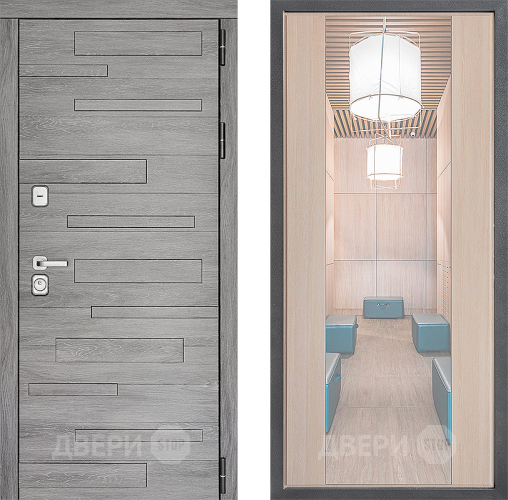 Дверь Дверной континент ДК-10 ФЛЗ-1 Зеркало Капучино в Лосино-Петровский