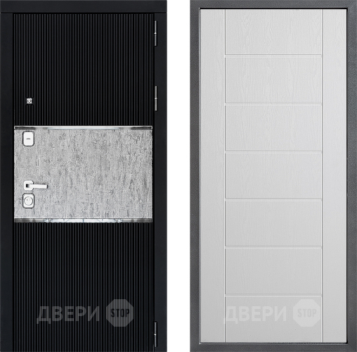 Входная металлическая Дверь Дверной континент ДК-13 ФЛ-Лайн Белое дерево в Лосино-Петровский