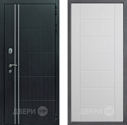 Дверь Дверной континент Теплолюкс Дизайн ФЛ-Лайн Белое дерево в Лосино-Петровский