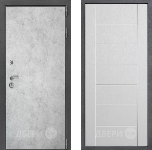 Входная металлическая Дверь Дверной континент ДК-3/743 ФЛ-Лайн Белое дерево в Лосино-Петровский