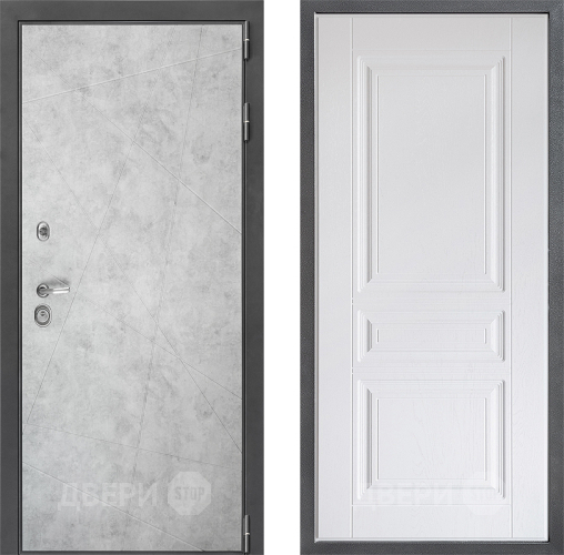 Входная металлическая Дверь Дверной континент ДК-3/743 ФЛ-243 Альберо Браш серебро в Лосино-Петровский