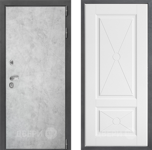 Входная металлическая Дверь Дверной континент ДК-3/743 ФЛ-617 Софт милк в Лосино-Петровский