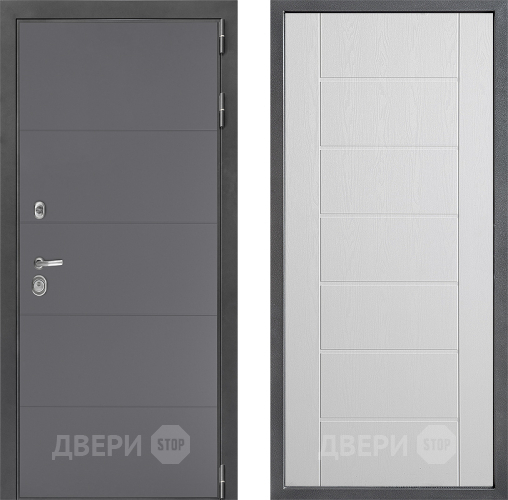 Входная металлическая Дверь Дверной континент ДК-3/649 ФЛ-Лайн Белое дерево в Лосино-Петровский