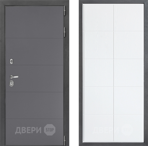 Входная металлическая Дверь Дверной континент ДК-3/649 ФЛ-Кватро Белое дерево в Лосино-Петровский