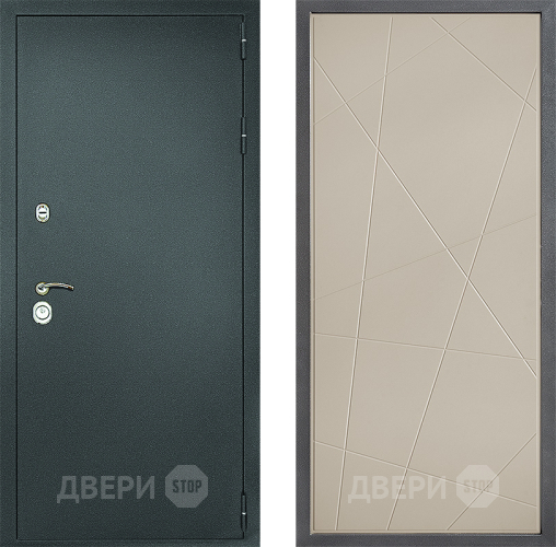 Входная металлическая Дверь Дверной континент Рубикон Серебро Дизайн ФЛ-655 Капучино в Лосино-Петровский