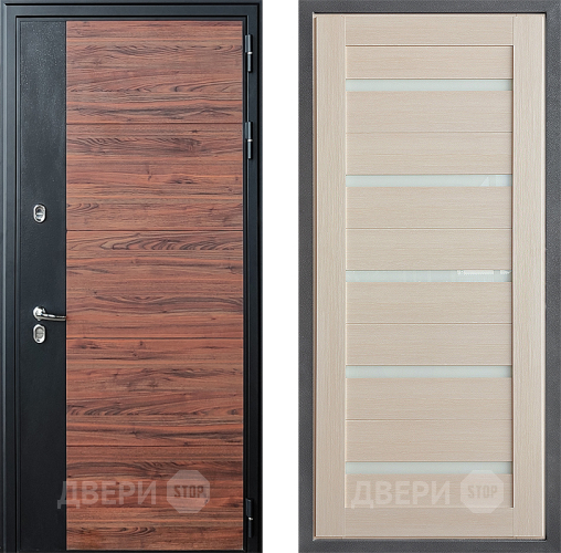 Входная металлическая Дверь Дверной континент ДК-15 Красное Дерево ТЕРМО ФЛ-47 Лиственница белая в Лосино-Петровский