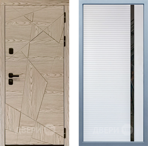 Входная металлическая Дверь Дива МД-97/1 МХ-45 Белый матовый в Лосино-Петровский