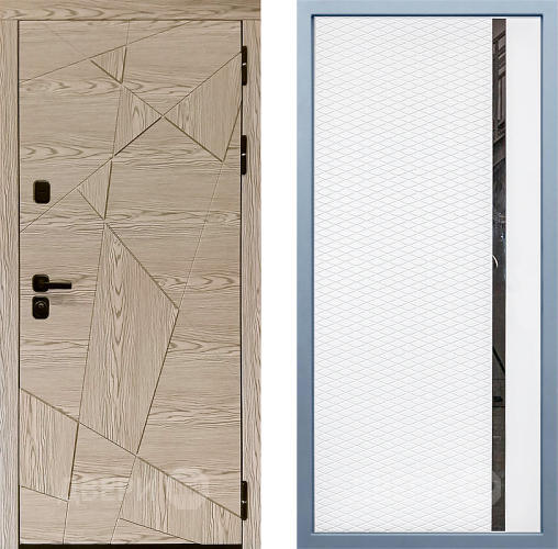 Входная металлическая Дверь Дива МД-97/1 МХ-47 Белый матовый в Лосино-Петровский