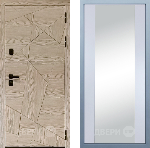 Дверь Дива МД-97/1 Д-15 Зеркало Белый в Лосино-Петровский