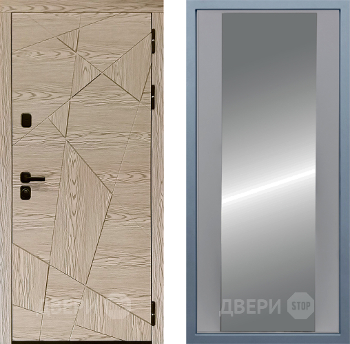 Входная металлическая Дверь Дива МД-97/1 Д-15 Зеркало Силк Маус в Лосино-Петровский