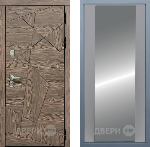Входная металлическая Дверь Дива МД-97/2 Д-15 Зеркало Силк Маус в Лосино-Петровский