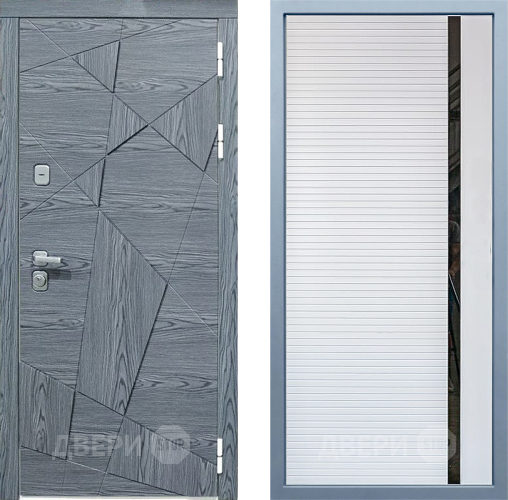 Входная металлическая Дверь Дива МД-97/3 МХ-45 Белый матовый в Лосино-Петровский