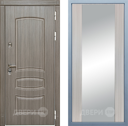 Входная металлическая Дверь Дива МД-42 Д-15 Зеркало Сандал белый в Лосино-Петровский
