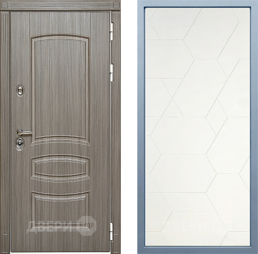 Входная металлическая Дверь Дива МД-42 М-16 Белый в Лосино-Петровский