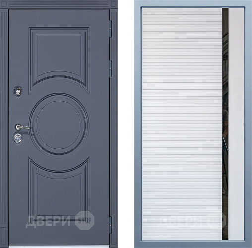 Входная металлическая Дверь Дива МХ-30 STR МХ-45 Белый матовый в Лосино-Петровский