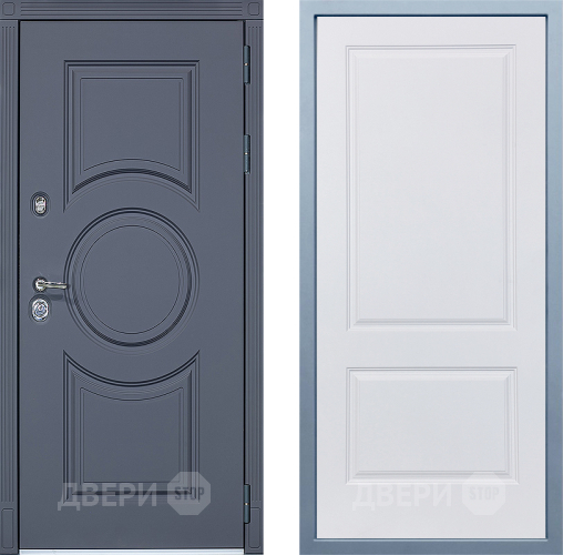 Входная металлическая Дверь Дива МХ-30 STR Д-7 Белый в Лосино-Петровский