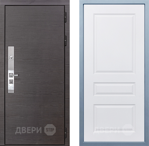 Входная металлическая Дверь Дива МХ-39 STR Д-13 Белый в Лосино-Петровский