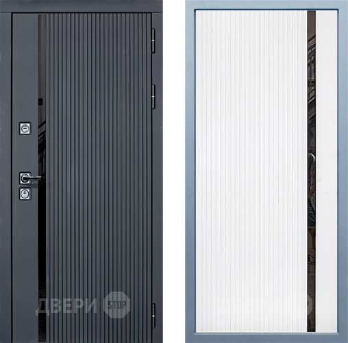 Входная металлическая Дверь Дива МХ-46 STR МХ-46 Белый матовый в Лосино-Петровский