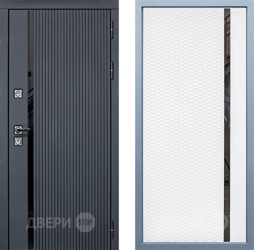 Входная металлическая Дверь Дива МХ-46 STR МХ-47 Белый матовый в Лосино-Петровский