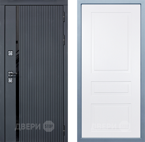 Входная металлическая Дверь Дива МХ-46 STR Н-13 Белый в Лосино-Петровский