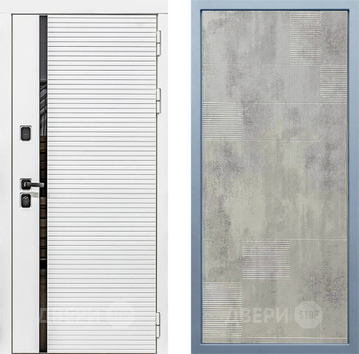 Дверь Дива МХ-45 Белая STR Д-4 Бетон темный в Лосино-Петровский