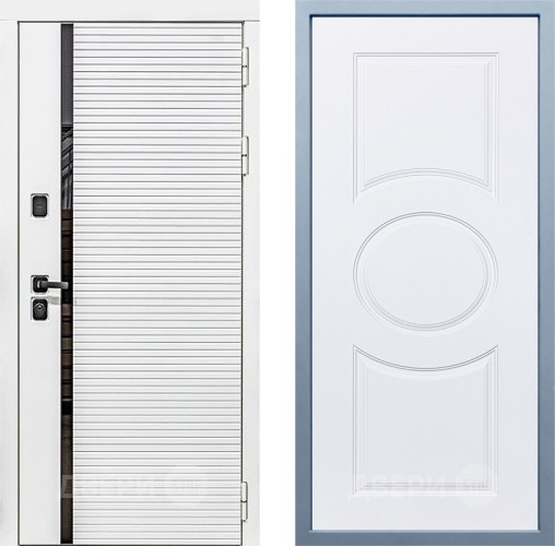 Входная металлическая Дверь Дива МХ-45 Белая STR Д-8 Белый в Лосино-Петровский