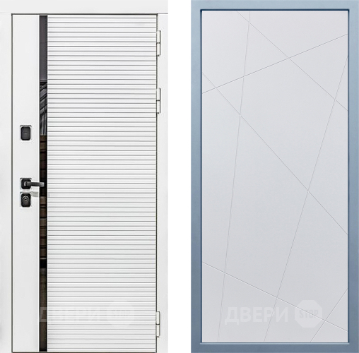 Входная металлическая Дверь Дива МХ-45 Белая STR Д-11 Белый в Лосино-Петровский